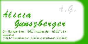 alicia gunszberger business card